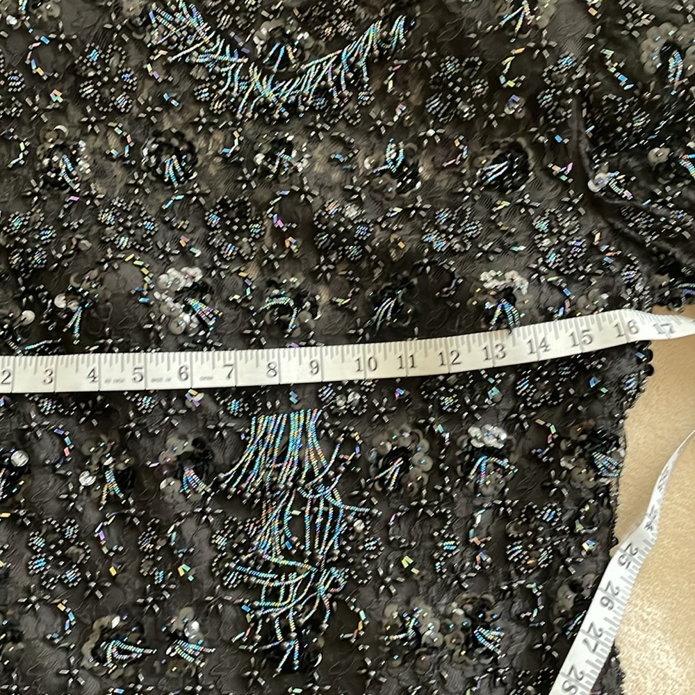 Designer high end Black beaded gown size 4 - Picture 13 of 16